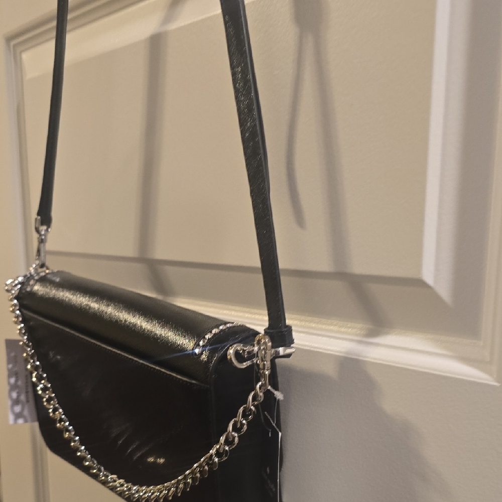 Kate Spade Black Leather Crossbody with Crystal Trim NWT - Picture 6 of 6